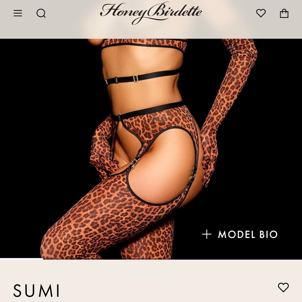 Honey Birdette Sumi leopard Suspender Stockings. READ DETAILS PLZ :)
